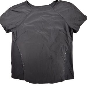 Lululemon Womens Black Lightweight‎ Running Shirt Top Short Sleeve EUC